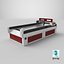Red CNC Laser Cutting Machine with Aluminum Sheet
