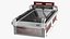Red CNC Laser Cutting Machine with Aluminum Sheet