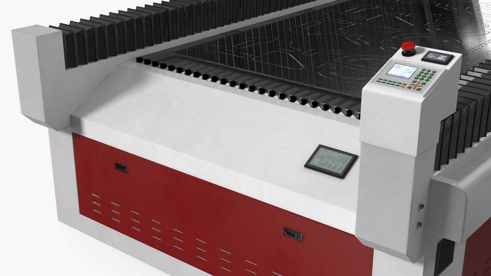 Red CNC Laser Cutting Machine with Aluminum Sheet model https://p.turbosquid.com/ts-thumb/1d/2M69oB/H7/red_cnc_laser_cutting_machine_with_aluminum_sheet_012/jpg/1744303827/1920x1080/fit_q87/8110b0d269a2009b322e729ee777061a0106c815/red_cnc_laser_cutting_machine_with_aluminum_sheet_012.jpg