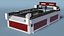 Red CNC Laser Cutting Machine with Aluminum Sheet