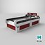 Red CNC Laser Cutting Machine with Aluminum Sheet
