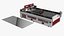Red CNC Laser Cutting Machine with Aluminum Sheet