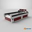 Red CNC Laser Cutting Machine with Aluminum Sheet