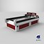 Red CNC Laser Cutting Machine with Aluminum Sheet