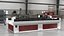 Red CNC Laser Cutting Machine with Aluminum Sheet