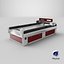 Red CNC Laser Cutting Machine with Aluminum Sheet