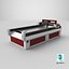 Red CNC Laser Cutting Machine with Aluminum Sheet