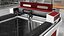 Red CNC Laser Cutting Machine with Aluminum Sheet