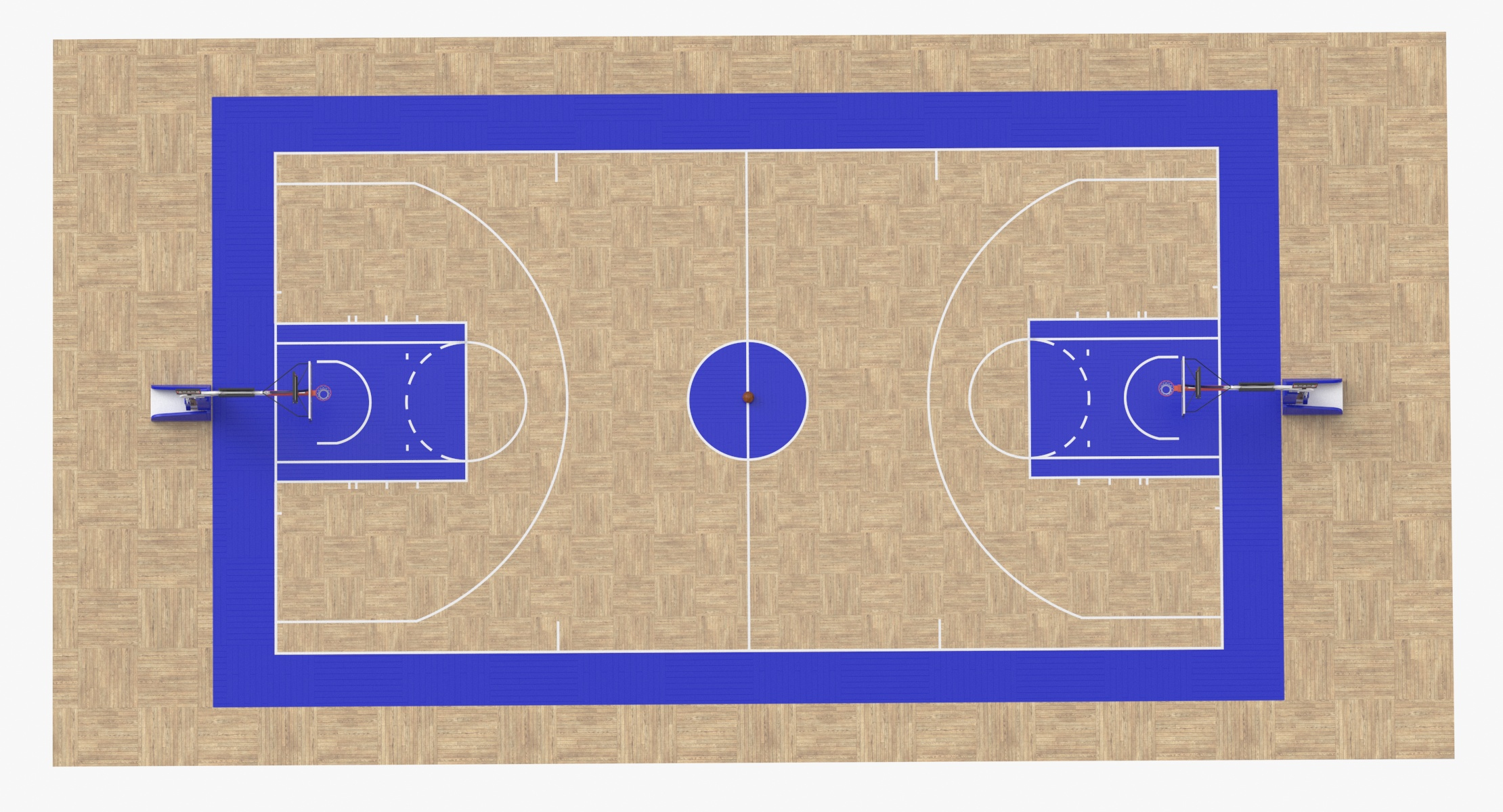 Basketball Court and Baskets 07 model TurboSquid 1726518