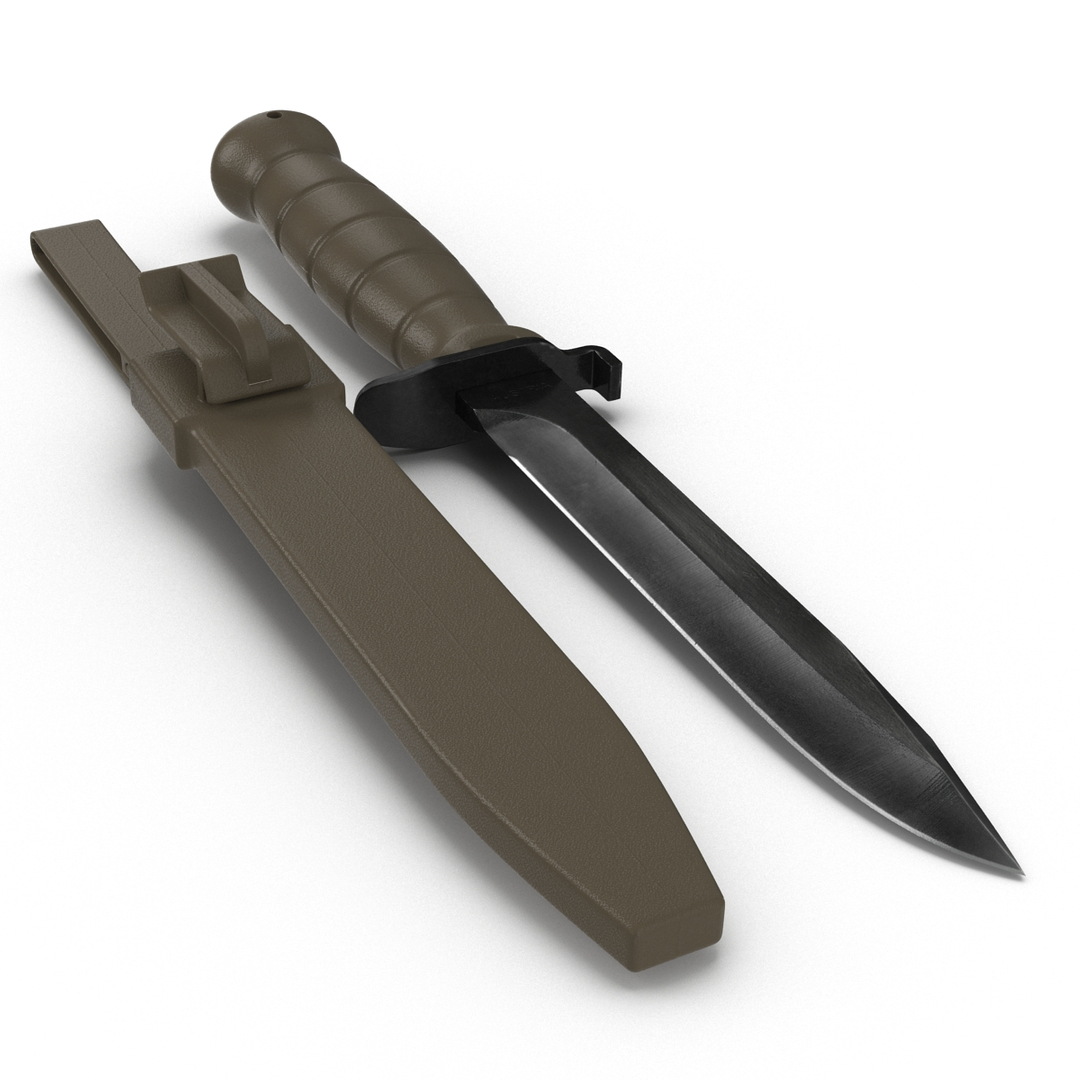 military field knife set 3d max
