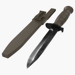 Military Field Knife 3D Models Set