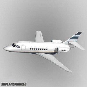 dassault falcon business jet 3d model