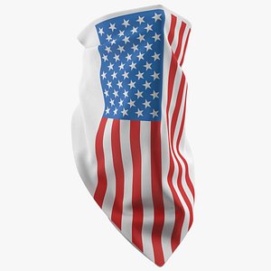 American Flag Bandana 3D