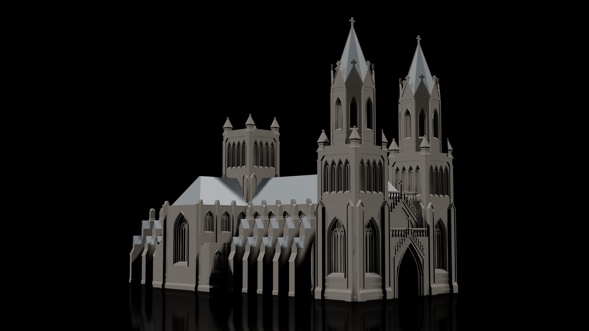 Gothic Cathedral Church 3D Model - TurboSquid 1381032