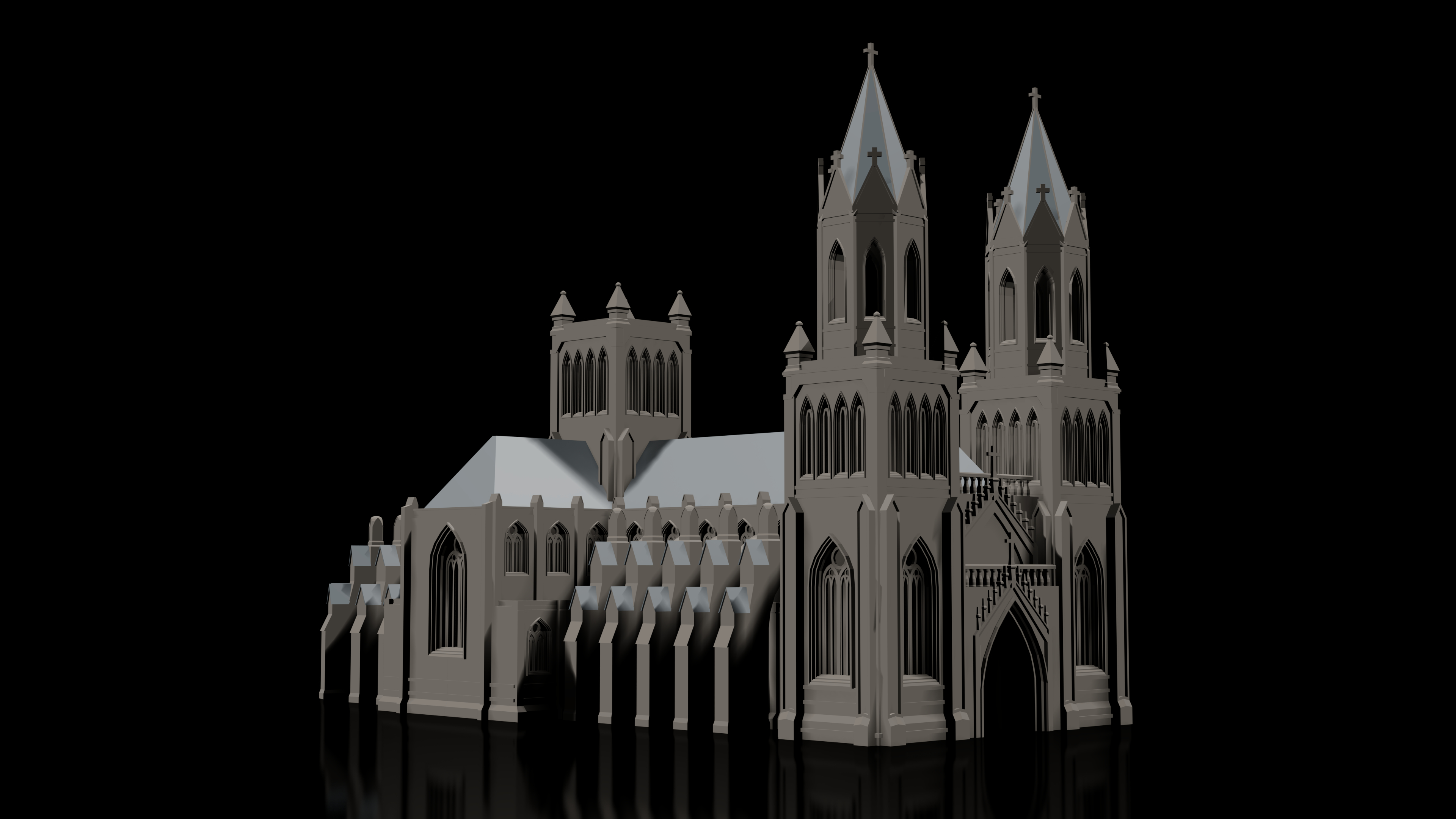 Gothic cathedral church 3D model - TurboSquid 1381032