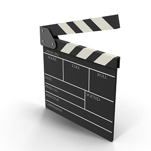 3D model clapperboard clapper board