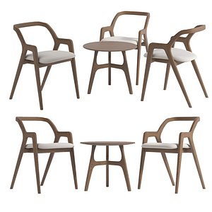 3D table and chair set2 Dale Italia