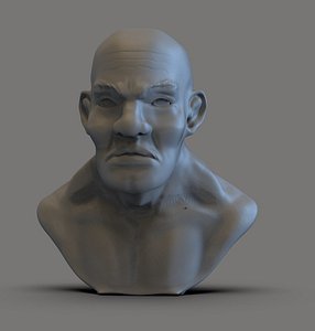 3D Strong man Bust
