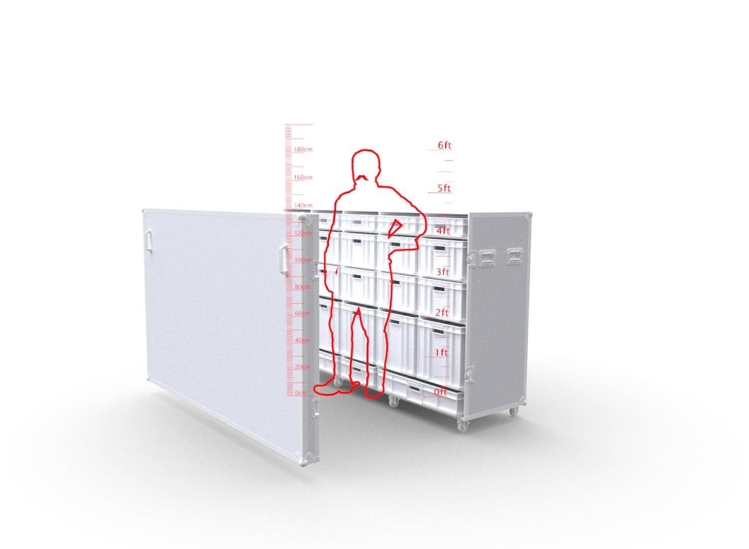 Large Euro Container Storage Case 1 3D Model - TurboSquid 2199523