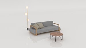 Sofa set 3D model