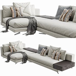 minotti white arrangement 3D model