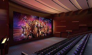 3D model Movie Theater Interior 01