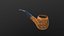 Smoking Pipe AR VR PBR Lowpoly mit spielbereitem Spiel