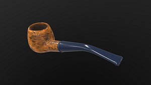 Smoking Pipe AR VR PBR Lowpoly with game ready
