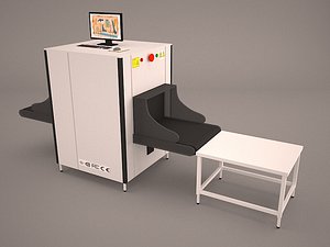 3D Airport Security Officer Xray Baggage Scanning