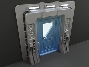 3d sci-fi door 03