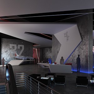 Wargaming Center video games modern cafe interior design