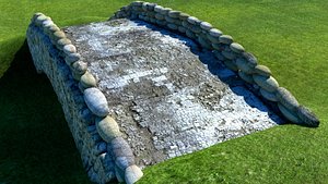3d stone bridge model