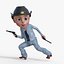 Cartoon Cowboy Rigged