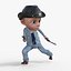 Cartoon Cowboy Rigged