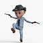 Cartoon Cowboy Rigged