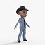 Cartoon Cowboy Rigged