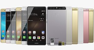 realistic huawei p9 colors 3ds