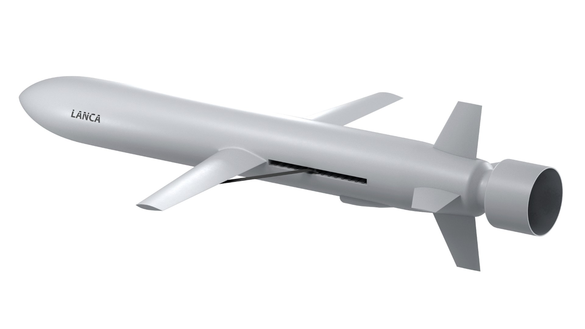 Polish Lanca cruise missile model https://p.turbosquid.com/ts-thumb/1d/ezKVsY/ZF/hd04/jpg/1758824863/1920x1080/fit_q87/216e3f86ef0f0f92bb700351c57d13af396f4cde/hd04.jpg