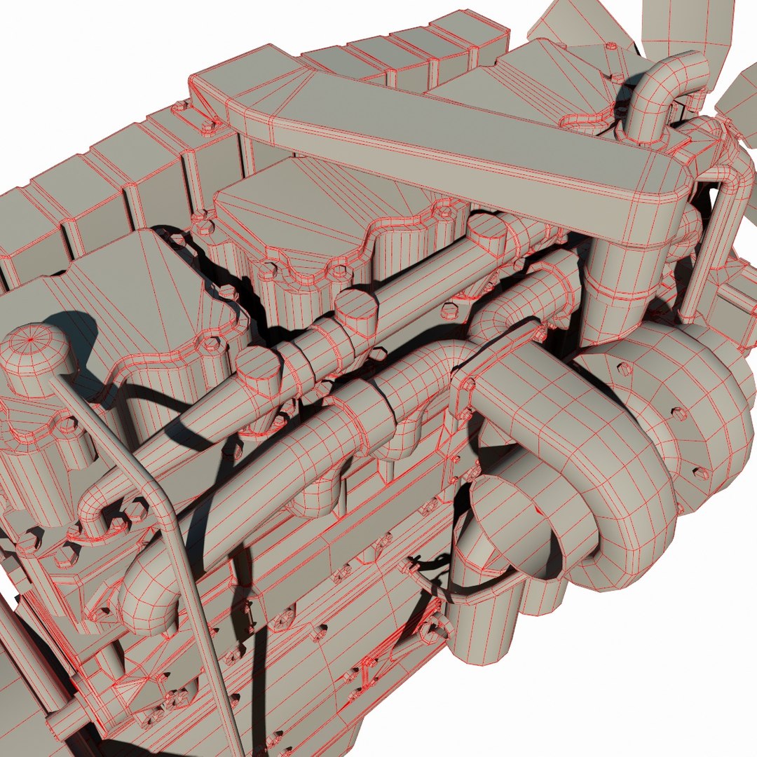 3D diesel engine - TurboSquid 1219324
