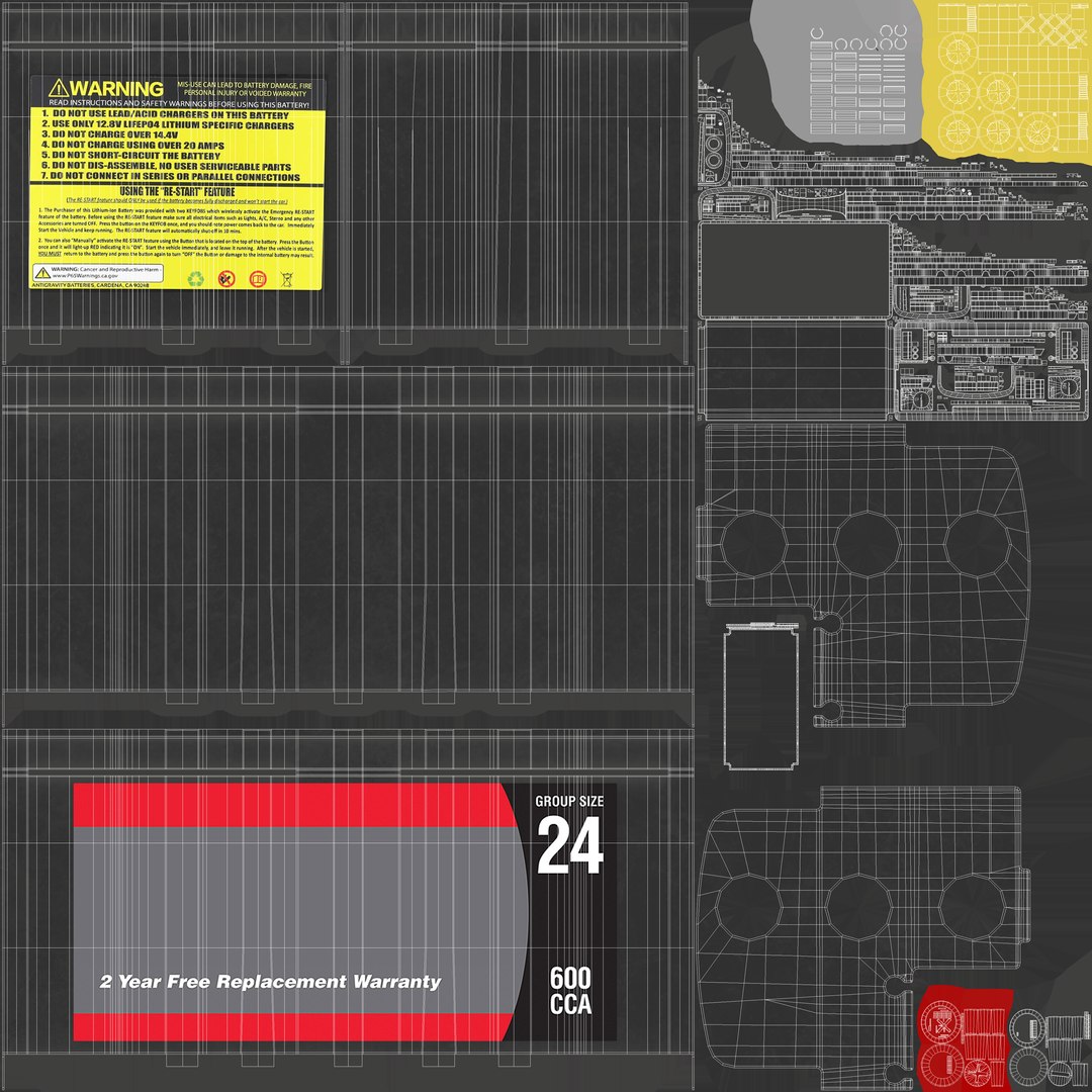 3D Car Battery Model - TurboSquid 1873793