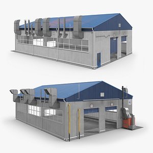 Factory Facility UralSpetsTrans Simplified Rigged
