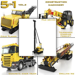 construction machinery 5 1 3d max
