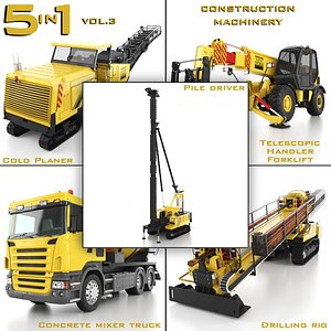 Heavy Construction Machinery Equipment Industrial 5 in 1 vol 3