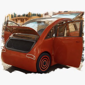 Small Electric Car Peripeteia red model
