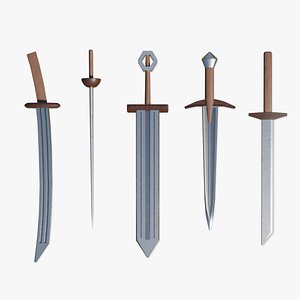Low Poly Sword Collection model