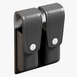 Galls Gear Leather Double Magazine Case