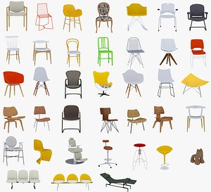 38 chairs 3D model