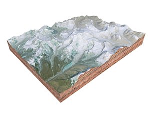 3D Jongsong Mountain China India Nepal model