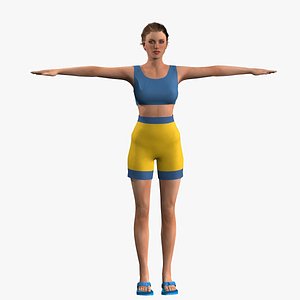 3D girl character person