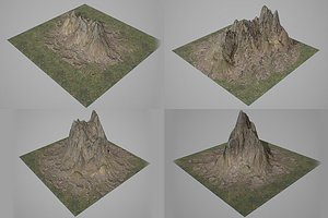 3D mountains set gaming model